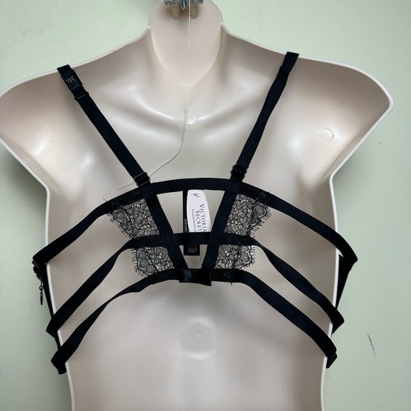 Victorias Secret NEW Lace Sheer Sexy Demi Balconette Bra Strappy Zip Underwire - Picture 3 of 16